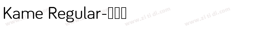 Kame Regular字体转换